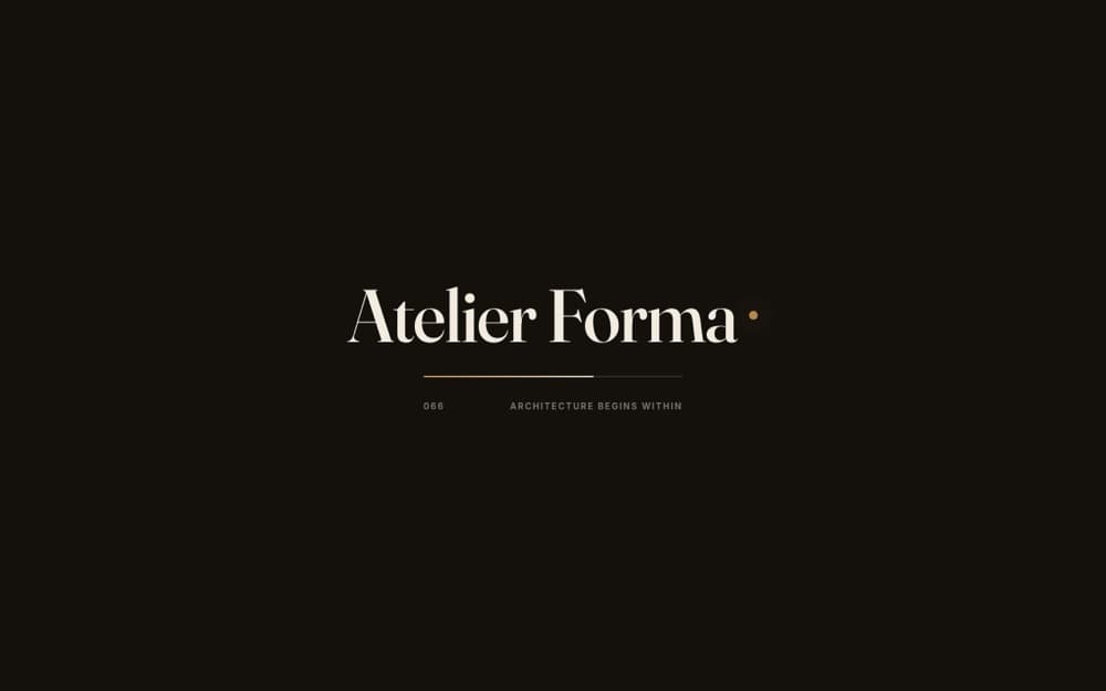 Atelier Forma website homepage