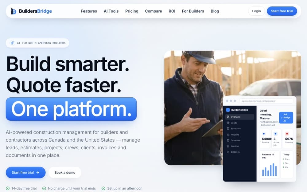 BuildersBridge product homepage