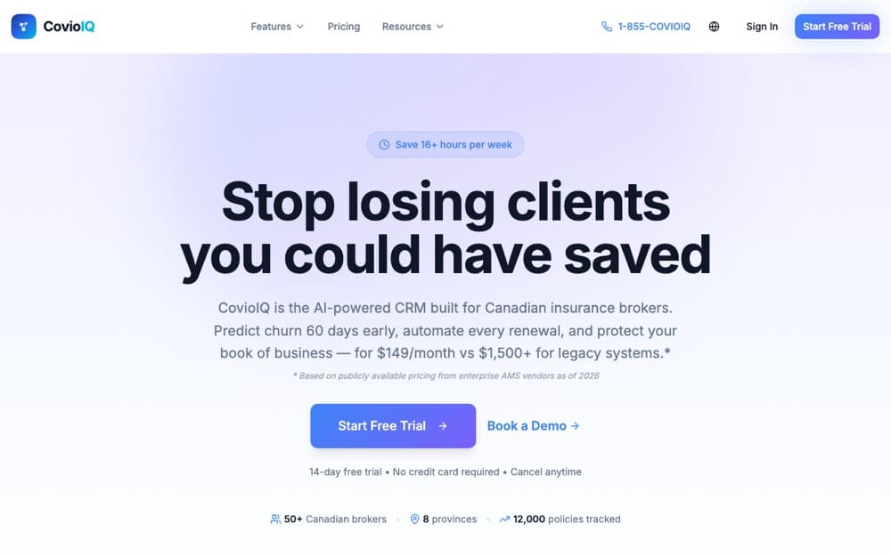 CovioIQ product homepage